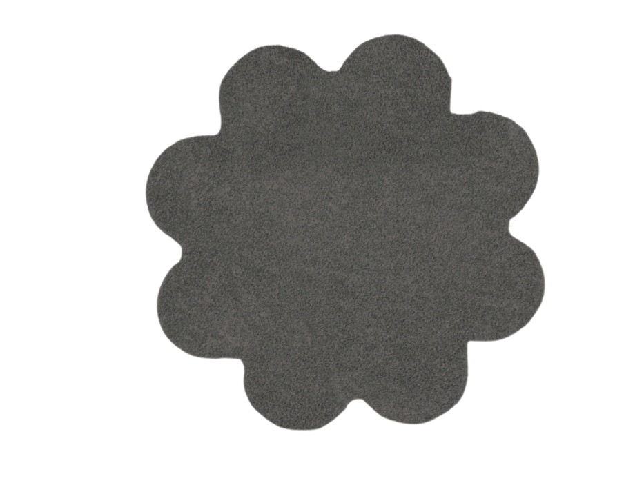 Kusový koberec Color Shaggy sivý kvietok - 160x160 kvietok cm Vopi koberce 