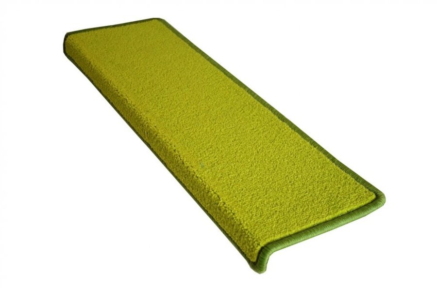 Nášľapy na schody Eton zelený obdĺžnik, samolepiaci - 24x65 obdĺžnik (rozmer vrátane ohybu) Vopi koberce 