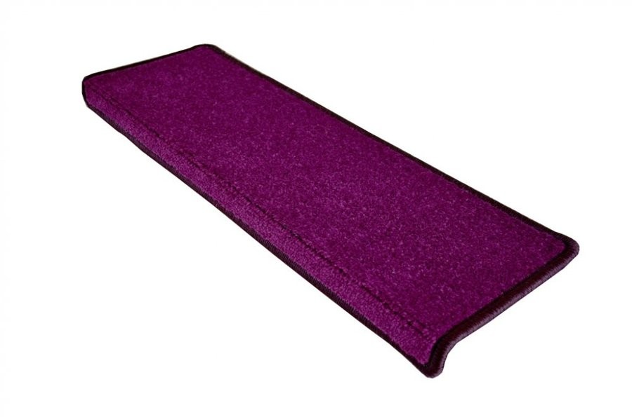 Nášľapy na schody fialový Eton fialový obdĺžnik, samolepiaci - 25x80 obdĺžnik (rozmer vrátane ohybu) Vopi koberce 