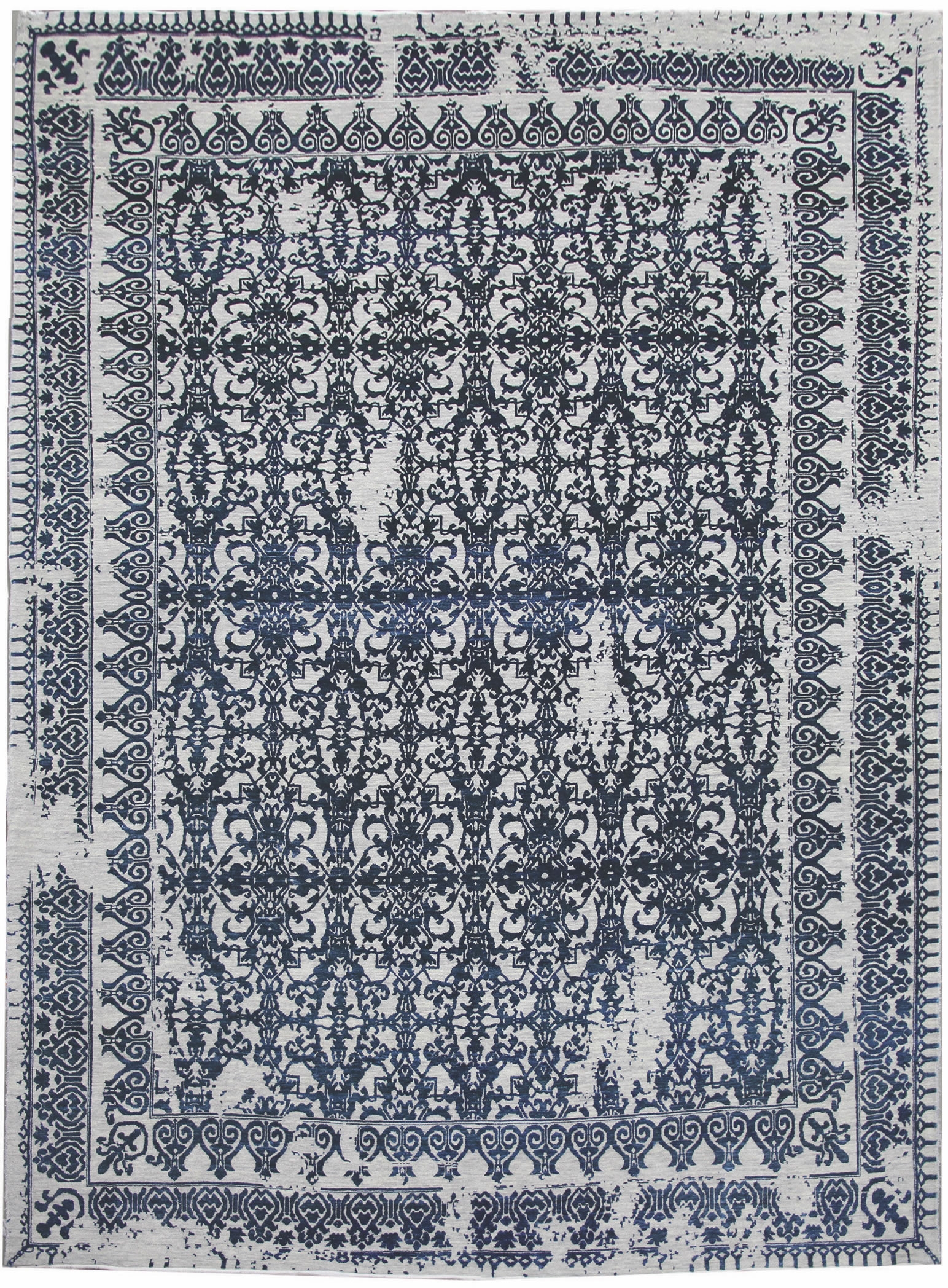 Ručne viazaný kusový koberec Diamond DC-JK 7 Silver / denim - 140x200 cm Diamond Carpets koberce 