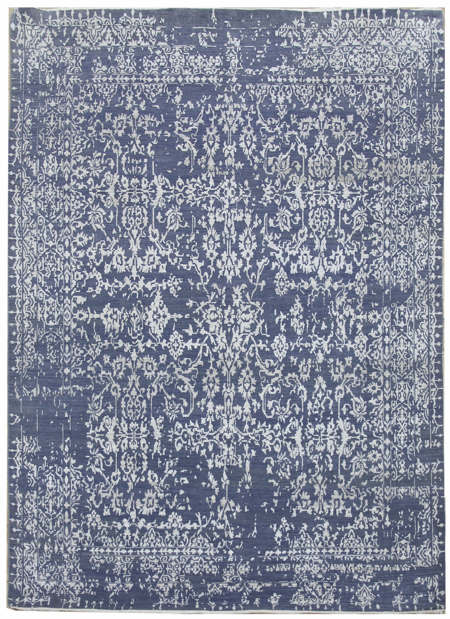 Ručne viazaný kusový koberec Diamond DC-JK 1 Jeans blue / silver - 365x457 cm Diamond Carpets koberce 