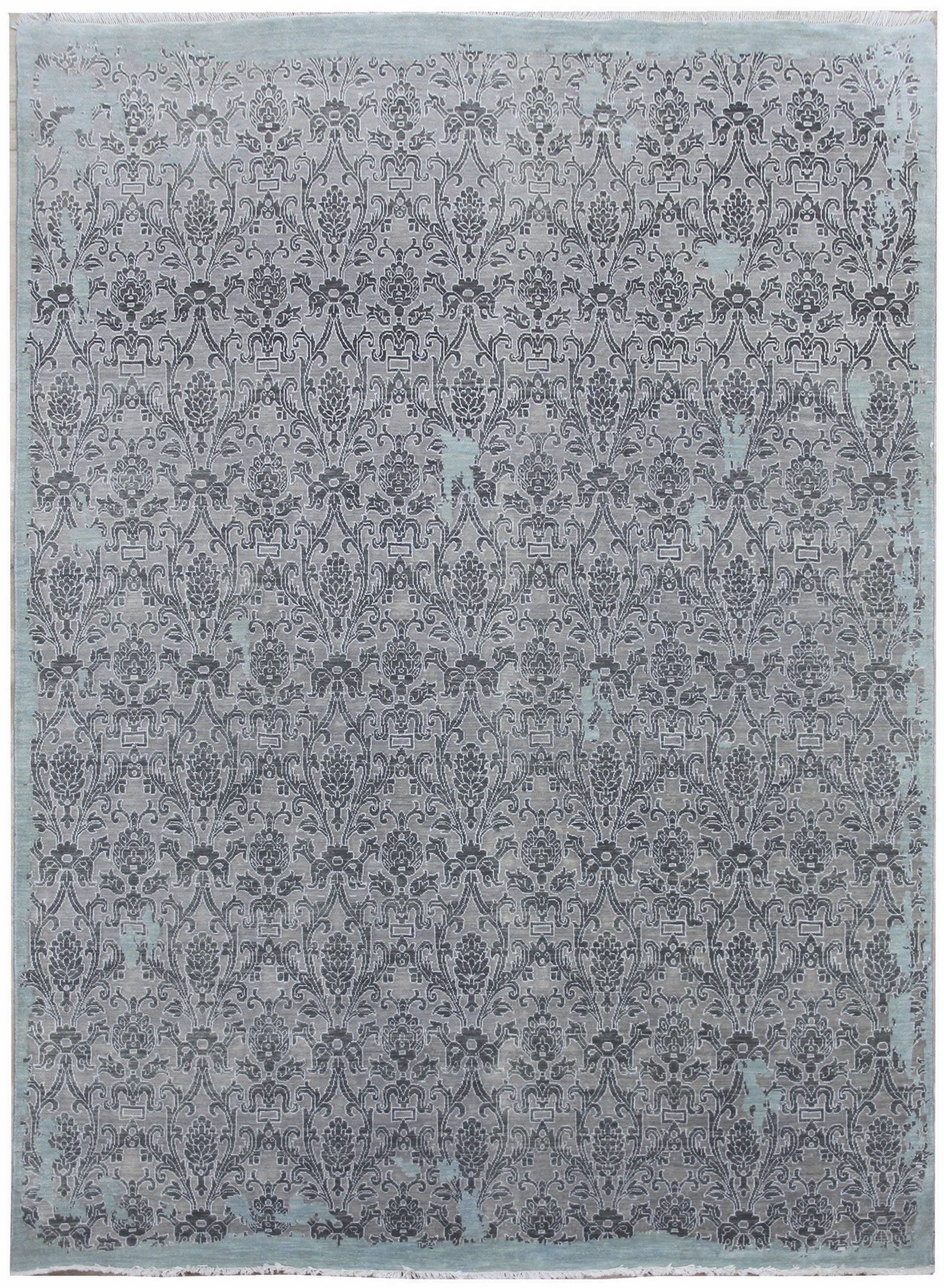 Ručne viazaný kusový koberec Diamond DC-M 5 Light grey / aqua - 140x200 cm Diamond Carpets koberce 