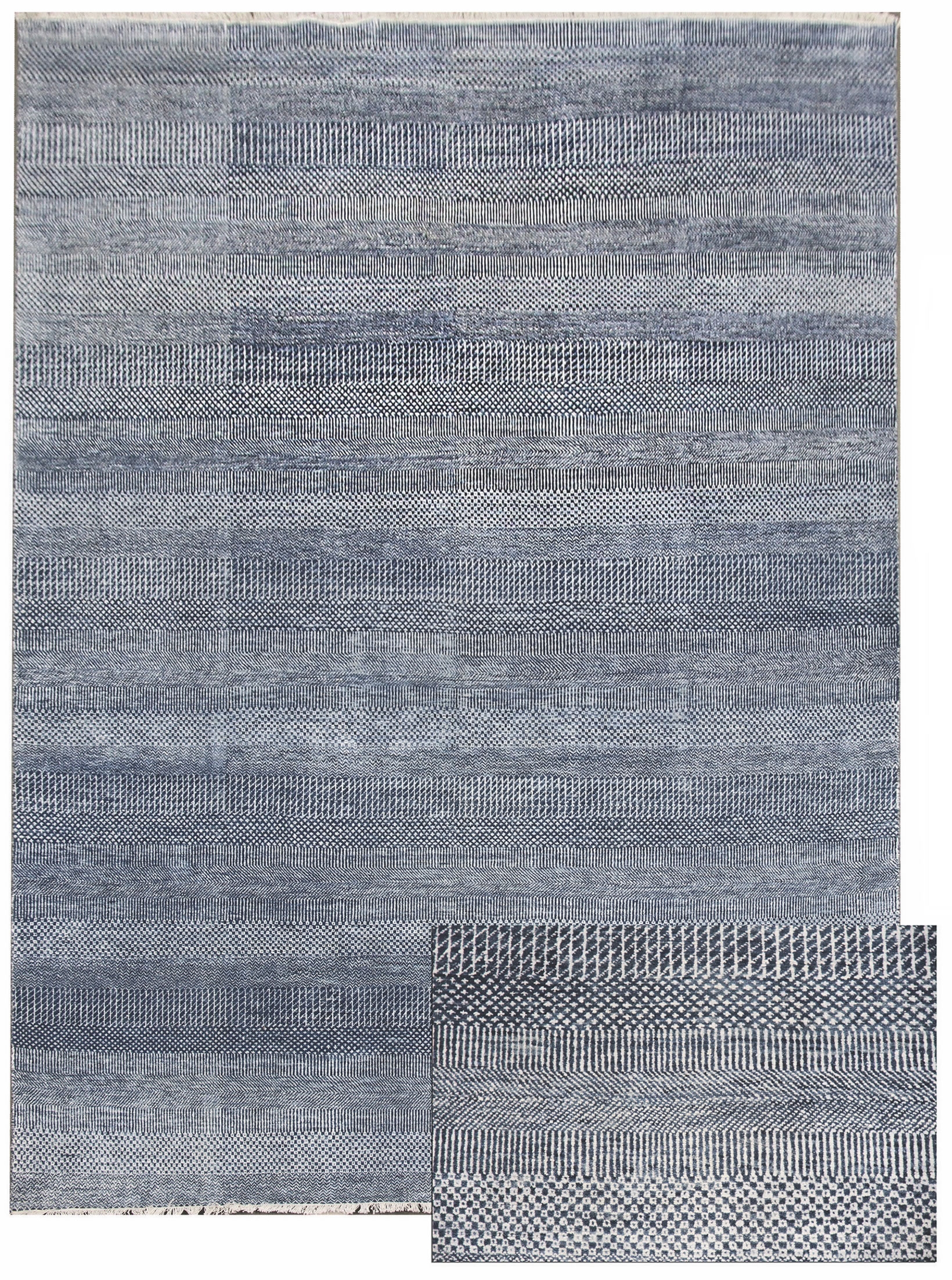 Ručne viazaný kusový koberec Diamond DC-MCN Medium blue / silver - 180x275 cm Diamond Carpets koberce 