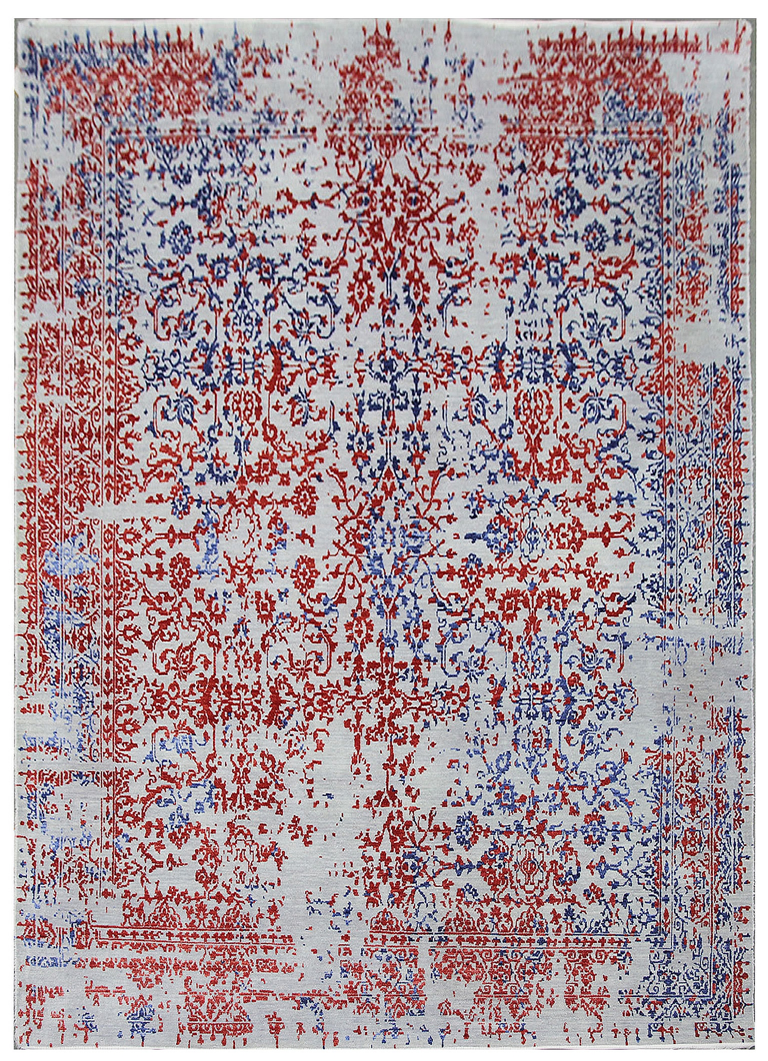 Ručne viazaný kusový koberec Diamond DC-JKM Silver / blue-red - 305x425 cm Diamond Carpets koberce 