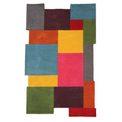 Ručne všívaný kusový koberec Abstract Collage Multi