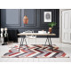 Ručne všívaný vlnený kusový koberec V & A Salon Red / Grey
