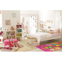 Protiskluzový kusový koberec Skákací panák růžový