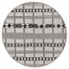 Kusový koberec Flatweave 104852 Black / Cream kruh