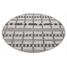Kusový koberec Flatweave 104852 Black / Cream kruh