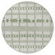 Kusový koberec Flatweave 104853 Green / Cream kruh