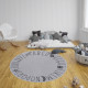 Detský kusový koberec Flatweave 104887 Silver / Grey kruh