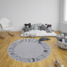 Detský kusový koberec Flatweave 104887 Silver / Grey kruh