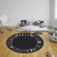 Detský kusový koberec Mujkoberec Original Flatweave 104885 Black / Cream kruh – na von aj na doma