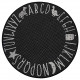 Detský kusový koberec Mujkoberec Original Flatweave 104885 Black / Cream kruh – na von aj na doma