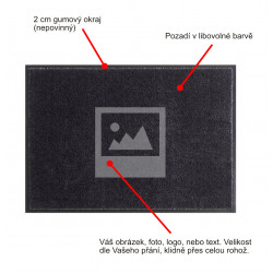 Rohožka s vlastnou potlačou (logom) na mieru MK415 Velour – na von aj na doma
