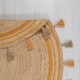 Kusový koberec Lunar Jute Circle Ochre