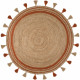 Kusový koberec Lunar Jute Circle Orange