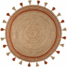 Kusový koberec Lunar Jute Circle Orange