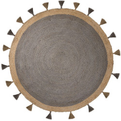 Kusový koberec Lunar Jute Circle Grey