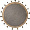 Kusový koberec Lunar Jute Circle Grey