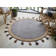Kusový koberec Lunara Grey kruh – na von aj na doma