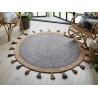 Kusový koberec Lunar Jute Circle Grey