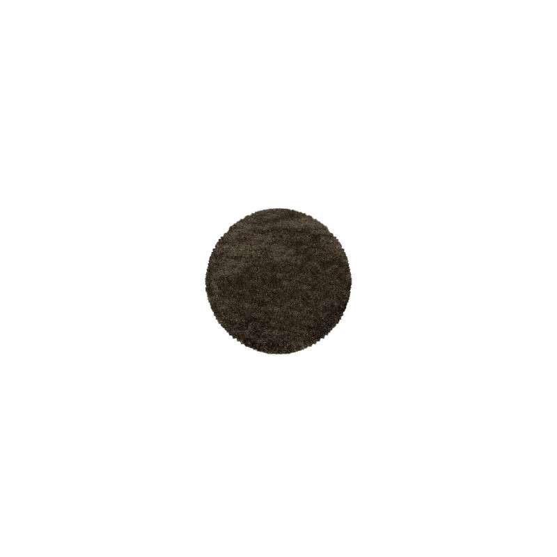 Kusový koberec Fluffy Shaggy 3500 brown kruh