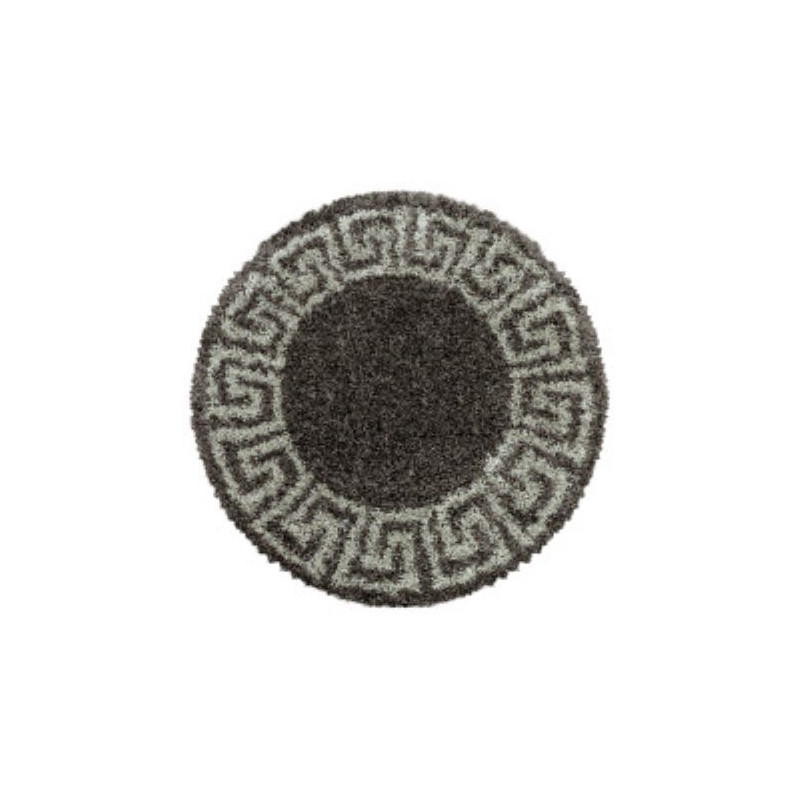 Kusový koberec Hera Shaggy 3301 taupe kruh