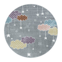 Detský kusový koberec Lucky 3611 grey kruh