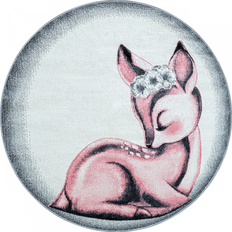 Detský kusový koberec Bambi 850 pink kruh