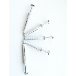 5 ks Hmoždinky so šrbúkmi (tŕňmi) pre inštaláciu prechodových líšt