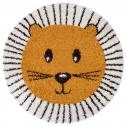 Detský kusový koberec Vini 105145 Mustard Black kruh