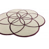 AKCIA: 200x200 kvietok cm Ručne všívaný kusový koberec Lotus Purple