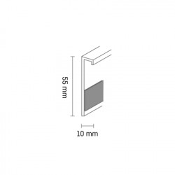 Kobercová (soklová) lišta TL55 117 biela 200 cm