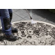 Kusový koberec Mujkoberec Original Nora 104149 Black Creme kruh – na von aj na doma