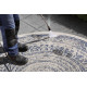 Kusový koberec Mujkoberec Original Nora 104158 Blue Creme kruh – na von aj na doma