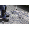 Kusový koberec Mujkoberec Original Nora 104162 Blue Creme kruh – na von aj na doma