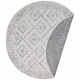 Kusový koberec Mujkoberec Original Nora 105004 Grey Creme kruh – na von aj na doma