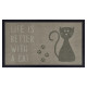 Protišmyková rohožka Life is better with a cat 105383 Brown Taupe – na von aj na doma