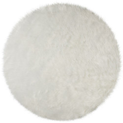 Kusový koberec Faux Fur Sheepskin Ivory kruh