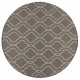 Kusový koberec Florence Alfresco Milan Anthracite/Beige kruh – na von aj na doma