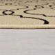 Kusový koberec Florence Alfresco Milan Beige/Black kruh – na von aj na doma