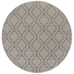 Kusový koberec Florence Alfresco Milan Grey/Black kruh