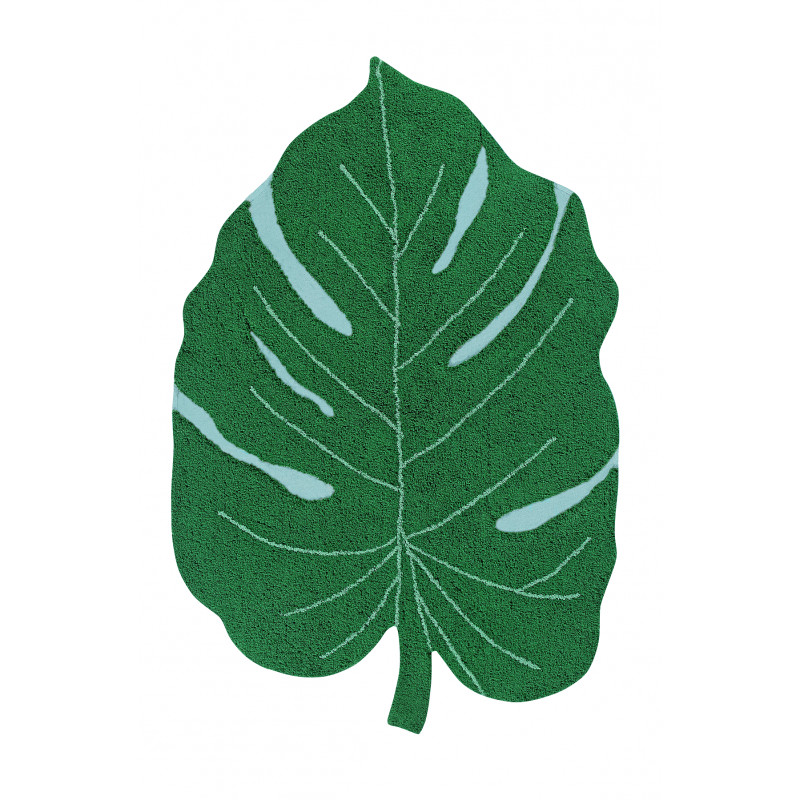 AKCIA: 120x180 cm Bio koberec kusový, ručne tkaný Monstera Leaf