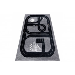 Detský kusový koberec Fun Track grey