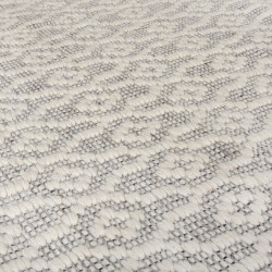 Ručne tkaný kusový koberec Nur Wool Dream Grey/Ivory