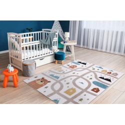 Detský kusový koberec Fun Polar cream