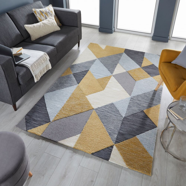 Kusový koberec Zest Icon Geometric Ochre