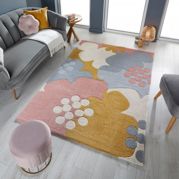Kusový koberec Zest Retro Floral Ochre