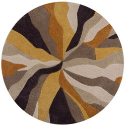Kusový koberec Zest Infinite Splinter Ochre kruh